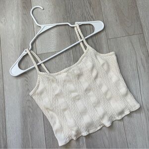 Deadstock Fabric Tank Top crop cami womens Cream (small) coquette girl casual